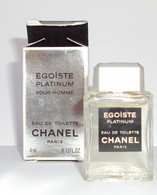 Miniature De Parfum 091, EDT Pour Homme Egoiste Platinum De Chanel 4 Ml - Miniatures Hommes (avec Boite)