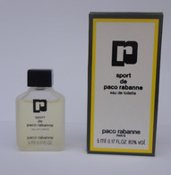 Miniature De Parfum 034, Sport De Paco Rabanne 5 Ml - Miniatures Men's Fragrances (in Box)