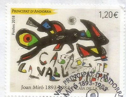 Tableau Joan Miro "Casa De La Vall", Un Timbre Oblitéré.1 ère Qualité, Année 2018 - Used Stamps