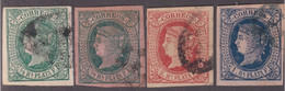 1864-106 CUBA SPAIN ANTILLES 1864 ISABEL II 1/2r-2r PAPEL BLANCO Y SALMON. - Prefilatelia