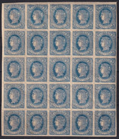 1866-159 CUBA SPAIN ANTILLES 1866 ISABEL II 10c BLOCK 25 GOMA ORIGINAL. - Prefilatelia