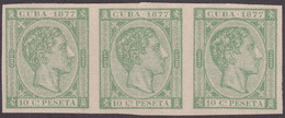 1877-110 CUBA SPAIN ANTILLES 1877 ALFONSO XII 10c SEGUI FORGERY. PARA ESTUDIO. - Prefilatelia