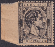 1878-157 CUBA SPAIN ANTILLES 1877 ALFONSO XII 10c FINE FORGERY. PARA ESTUDIO. - Prefilatelia