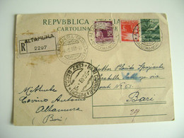 1949  ALTAMURA  CARTOLINA POSTALE   BARI PUGLIA    VIAGGIATA  COME DA FOTO - Altamura