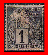 FRANCIA SELLO AÑO DE EMISIÓN 1881 DIOSA SENTADA DEL COMERCIO TIPO ALPHÉE COLONOAS FRANCESAS - 1906-08 Palmiers – Faidherbe – Ballay