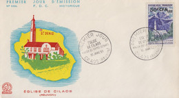 Enveloppe  FDC  1er  Jour   REUNION   Eglise  De  CILAOS   1960 - Other & Unclassified