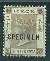 HONG KONG. Victoria SPECIMEN. Thirty Cents. Scare - Neufs