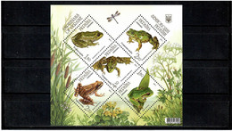 Ukraine 2011 . Fauna. Frogs. S/S Of 5v: 1.8, 1.8, 2.2, 2.2, 4.3.  Michel # BL 89 - Ukraine