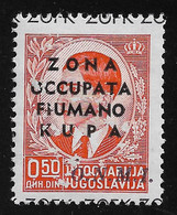 ZONA FIUMANO KUPA - 1941: Valore Nuovo Stl Da 50 P. Con Soprastampa O.N.M.I. - In Buone Condizioni. - Fiume & Kupa