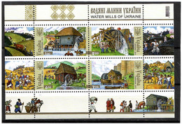 Ukraine 2011 . Water Mills. S/S Of 4v: 1.8, 2.2, 6.5, 7 . Michel # BL - Ukraine