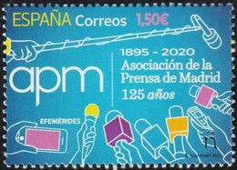 ESPAGNE SPANIEN SPAIN ESPAÑA  2021 125 ANIV. NEWSPAPERS ASOCIATION OF MADRID MNH 5 ED 5451 MI 5495 YT 5205 SC 4484 SG 54 - Unused Stamps