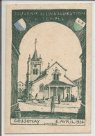 Cossonay VD, Souvenir De L'Inauguration Du Temple Le 6.4.1924, Litho (6424) - Cossonay