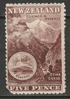 New Zealand 1898 Sc 77  MH* Damaged Some Disturbed Gum - Nuevos