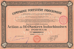 Indochine - Cie Forestière Indochinoise - A 10 Piastres Indochinoises - Asien