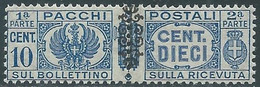 1945 LUOGOTENENZA PACCHI POSTALI 10 CENT MNH ** - CZ19-4 - Pacchi Postali