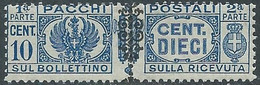 1945 LUOGOTENENZA PACCHI POSTALI 10 CENT MNH ** - CZ19-5 - Postpaketten