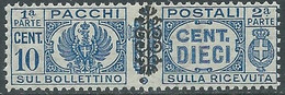1945 LUOGOTENENZA PACCHI POSTALI 10 CENT MNH ** - CZ21-7 - Paketmarken