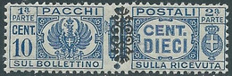 1945 LUOGOTENENZA PACCHI POSTALI 10 CENT MNH ** - CZ22-4 - Paketmarken