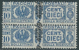 1945 LUOGOTENENZA PACCHI POSTALI 10 CENT VARIETà SOPRASTAMPA MNH ** - CZ22-2 - Pacchi Postali