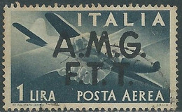 1947 TRIESTE A USATO POSTA AEREA DEMOCRATICA 1 LIRA - CZ43-2 - Luftpost