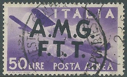 1947 TRIESTE A USATO POSTA AEREA DEMOCRATICA 50 LIRE - CZ34-6 - Luftpost