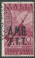 1947 TRIESTE A USATO POSTA AEREA RADIO 10 LIRE - CZ34-10 - Airmail