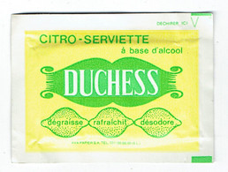 Citro-serviette à Base D'alcool / Citroendoekje Op Basis Van Alkohol Duchesse (lingette Jamais Utilisée) - Company Logo Napkins