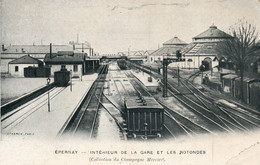 Publicité Champagne Mercier - Epernay: Intérieur De La Gare Et Les Rotondes - Carte Staerck Dos Simple Non Circulée - Souvenir De...