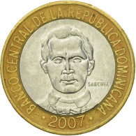 Monnaie, Dominican Republic, 5 Pesos, 2007, TTB, Bi-Metallic, KM:89 - Dominicaine
