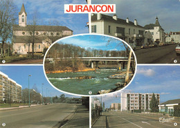 64 Jurançon Carte 5 Vues Eglise Poste Mairie Quartiers Neufs Pont Sur Le Gave - Jurancon