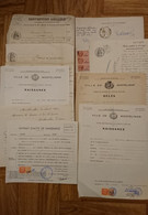 DROME - EXTRAIT NAISSANCE DECES PROCURATION CONSERAVTION CONVENTION PV BORNAGE... - LOT DE 10 DOCUMENTS - Documenti Storici