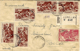 1839 - Enveloppe RECC.  De CONAKRY / GUINEE  Pour La Suisse - Affr. 5,25 F - Briefe U. Dokumente