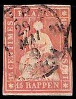 94985eB - SWITZERLAND - STAMP - ZM  # 24G Thick Paper - Very Fine USED - LUX - Gebraucht