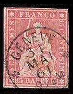 94985eD - SWITZERLAND - STAMP - ZM  # 24G Thick Paper - Very Fine USED - LUX - Gebraucht