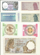 LOT BILLETS  FRANCE / BIRMANIE/KIRGHIZISTAN/INDONESIE/EGYPTE. - Kilowaar - Bankbiljetten