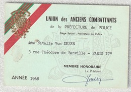 75 - Union Des Anciens Combattans De La Préfecture De Police - Police & Gendarmerie