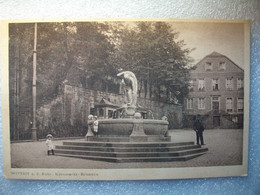 Carte Postal Allemagne - Witten . A.d.Ruhr . Kornmarkt - Brunnen (Petit Format,noir Et Blanc Correspondance 1923 ) - Witten