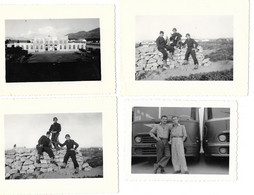 1956 BLIDA - BASE AERIENNE BA 140 - REFECTOIRE BUS SOLDATS - LOT DE 4 PHOTOS - Guerra, Militares