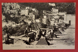 MONACO - PLACE DU PALAIS , LE VIEUX CANONS - Palais Princier