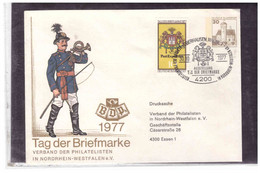 TEM13198  -  OBERHAUSEN 30.10.1977   /   ENTIRE  " AUSSTELLUNG   TAG DER BRIEFMARKE  1977 " - Private Covers - Used