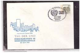 TEM13216 -  SIEGEN 22.4.1983   / ENTIRE  " TAG DER  U.N.O. "  RHEIN-RUHR POSTA '83 - Privé Briefomslagen - Gebruikt