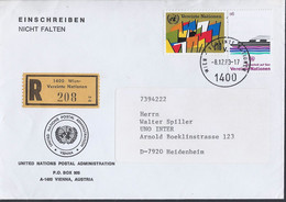 Verenigde Naties  Wenen Aangetekende Brief 8-12-1983 (448) - Lettres & Documents