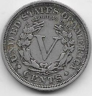 Etats Unis - 5 Cents 1907 - TTB - 1883-1913: Liberty