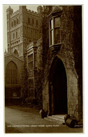 Ref 1453 - Judges Real Photo Postcard - Library Window Bishops Palace - Exeter Cathedral - Exeter