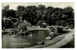 Ref 1453 - Real Photo Postcard - Boating Lake Newquay - Cornwall - Newquay