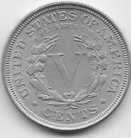 Etats Unis - 5 Cents 1906 - SUP - 1883-1913: Liberty (Liberté)
