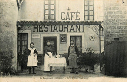 Doué La Fontaine * Devanture Café Restaurant AU CROISSANT , BRIAULT Propriétaire * Commerce Magasin - Doue La Fontaine