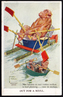 VALENTINE'S CARD 4767 ** GRAN POP - ILLUSTR. LAWSON - APE - MONKEY - SINGE * " ROWING WITH HANDS AND FEET - Singes