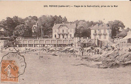 PORNIC -  Plage De La Noveillard, Prise De La Mer  Cliché Rare. - Pornic