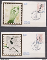 Monaco 2 FDC World Cup Mexico 1986  Y1528-1529 - Covers & Documents